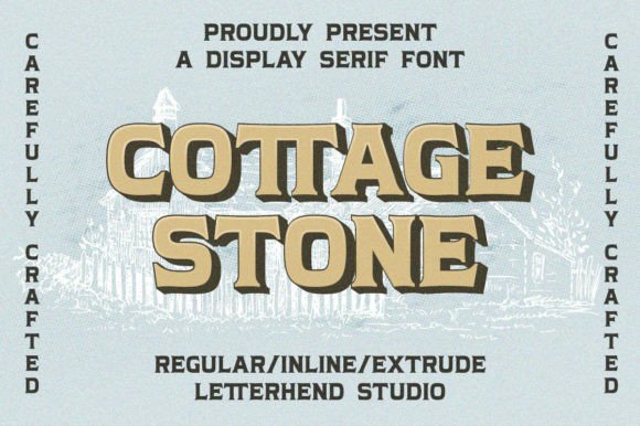 Cottage Stone: A Bold Serif Font for Handmade Products and Craft Projects