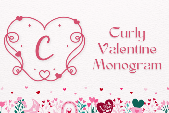 Curly Valentine Monogram: A Decorative Font for Lovely Branding