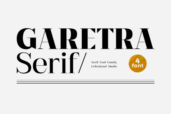 Garetra - Serif Family for Handmade Labels and Shop Branding