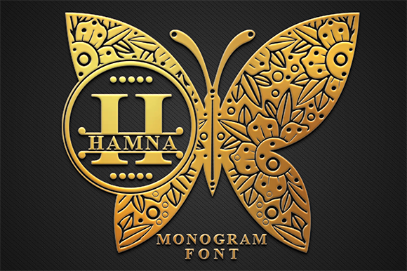 Hamna Monogram: An Elegant Decorative Font for Brand Designers