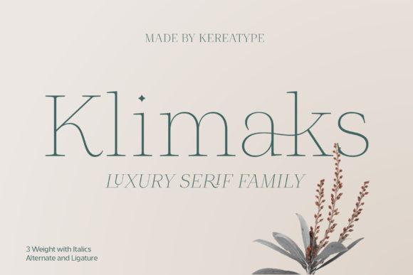 Klimaks: A Slim Serif Typeface for Editorial Storytelling
