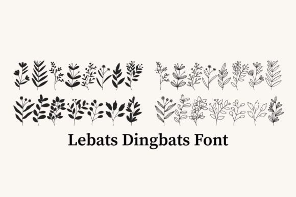 Lebats Review: A Botanical Dingbats Font for Brand Design