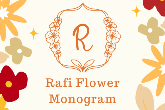 Rafi Flower Monogram: A Decorative Font for Romantic Branding