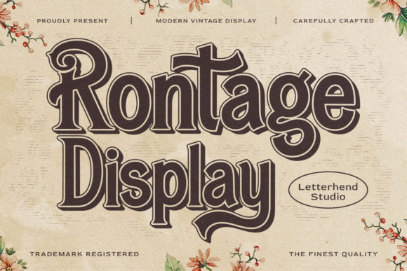 Rontage Display: A Vintage Serif Font for Campaign Headlines